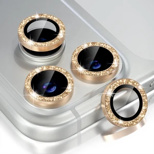 for iPhone 17 Pro/iPhone 17 Pro Max Camera Lens Protector | Ultra HD, Bling 9H Tempered Glass Camera Cover Screen Protector Metal Ring Decoration Accessories (Glitter-Gold) for iPhone 17 Pro/iPhone 17 Pro Max Camera Lens Protector | Ultra HD, Bling 9H Tempered Glass Camera Cover Screen Protector Metal Ring Decoration Accessories (Glitter-Gold)