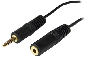 12ft Slim 3.5mm Audio Extension Cable, Black (MU12MF) | PC Speaker Extension Audio Cable, Strain Relief, Black, Aux Cable, Male to Female 12ft Slim 3.5mm Audio Extension Cable, Black (MU12MF) | PC Speaker Extension Audio Cable, Strain Relief, Black, Aux Cable, Male to Female
