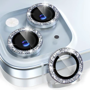 for iPhone 15/15 Plus Camera Lens Protector Bling, Glitter-Silver | Ultra HD, 9H Tempered Glass Camera Cover Screen Protector Metal Individual Ring Decoration Accessories, 2-Lens, 6.1/6.7-inch for iPhone 15/15 Plus Camera Lens Protector Bling, Glitter-Silver | Ultra HD, 9H Tempered Glass Camera Cover Screen Protector Metal Individual Ring Decoration Accessories, 2-Lens, 6.1/6.7-inch