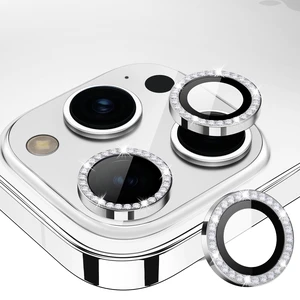 for iPhone 15 Pro/15 Pro Max Camera Lens Protector Diamond, Silver | Individual Metal, 9H Hardness, Scratch Resistant, Shockproof, Drop Protection, Case Friendly, Stylish Accessories for iPhone 15 Pro/15 Pro Max Camera Lens Protector Diamond, Silver | Individual Metal, 9H Hardness, Scratch Resistant, Shockproof, Drop Protection, Case Friendly, Stylish Accessories