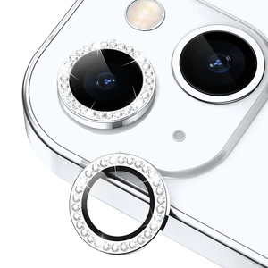 for iPhone 14/14 Plus Camera Lens Protector Bling Diamond, Silver | Individual Metal, 9H Hardness, Scratch Resistant, Shockproof, Drop Protection, Case Friendly, Stylish Accessories for iPhone 14/14 Plus Camera Lens Protector Bling Diamond, Silver | Individual Metal, 9H Hardness, Scratch Resistant, Shockproof, Drop Protection, Case Friendly, Stylish Accessories