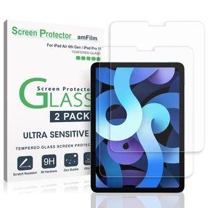 Screen Protector Compatible with iPad Air 5/Air 4/iPad Pro 11 | Ultra Sensitive, Face ID & Apple Pencil Compatible, Tempered Glass, Pack of 2 Screen Protector Compatible with iPad Air 5/Air 4/iPad Pro 11 | Ultra Sensitive, Face ID & Apple Pencil Compatible, Tempered Glass, Pack of 2