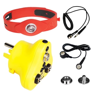 4 in 1, Ground Kit- Anti Static Wrist Strap, ESD Plug, Screw Stud & 10ft Grounding Cord with 2 Banana Jacks for Antistatic Bench Table Floor Mat, Ground by Outlet Socket Silicone Wristband 4 in 1, Ground Kit- Anti Static Wrist Strap, ESD Plug, Screw Stud & 10ft Grounding Cord with 2 Banana Jacks for Antistatic Bench Table Floor Mat, Ground by Outlet Socket Silicone Wristband