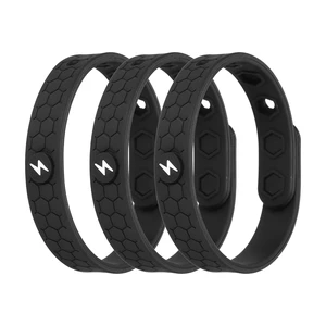 Anti Static Bracelet 9" Adjustable Silicone Bracelet Black 3pcs | Balance Energy Sport Wristband Designed with Honeycomb/Lighting for Eliminate Static Anti Static Bracelet 9" Adjustable Silicone Bracelet Black 3pcs | Balance Energy Sport Wristband Designed with Honeycomb/Lighting for Eliminate Static