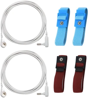 2 Packaged Grounding Wires and 4 Grounding Wrists, as an Alternative Grounding Cable Accessory for Grounding Pads and Grounding Pads, Suitable for Most Grounding Products, white 2 Packaged Grounding Wires and 4 Grounding Wrists, as an Alternative Grounding Cable Accessory for Grounding Pads and Grounding Pads, Suitable for Most Grounding Products, white