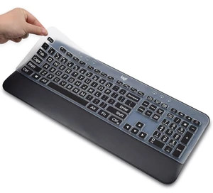 Keyboard Cover Skin for Logitech MK540 MK545 Keyboard Skin for Logitech MK545 MK540 Wireless Keyboard Cover Protector Skin, Logitech MK545 MK540 Accessories, Black-Large Print Keyboard Cover Skin for Logitech MK540 MK545 Keyboard Skin for Logitech MK545 MK540 Wireless Keyboard Cover Protector Skin, Logitech MK545 MK540 Accessories, Black-Large Print
