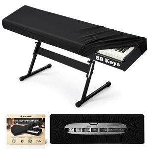 Piano Keyboard Dust Cover,Strecth Soft Electronic Keyboard Cover | Dust &Scratch Protection,Stain-resistant,Machine Washable,Digital Piano Cover with Elastic Straps,Cord Lock,Piano accessories Piano Keyboard Dust Cover,Strecth Soft Electronic Keyboard Cover | Dust &Scratch Protection,Stain-resistant,Machine Washable,Digital Piano Cover with Elastic Straps,Cord Lock,Piano accessories