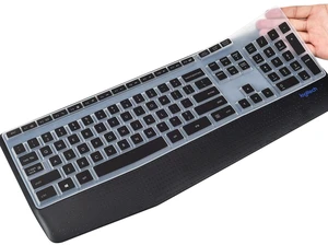 Keybord Cover Skin Compatible with Logitech MK345 K345 Wireless Keyboard, Logitech MK345 Accessories, MK345 Keyboard Protector Skin, Black Keybord Cover Skin Compatible with Logitech MK345 K345 Wireless Keyboard, Logitech MK345 Accessories, MK345 Keyboard Protector Skin, Black