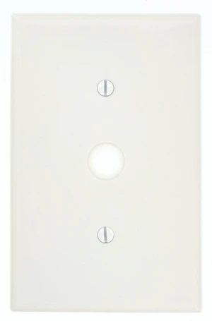 1-Gang .406-Inch Hole Telephone/Cable Wallplate, Midway Size, PJ11-W, White 1-Gang .406-Inch Hole Telephone/Cable Wallplate, Midway Size, PJ11-W, White