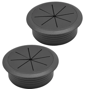 2 Pcs Desk Grommet 2" (50mm), Desk Hole Cover for Cables | Black ABS Plastic Desk Hole Grommet, Cable Grommet for Office Home Table Cable, Detachable & Flexible Cable Cord Organizer 2 Pcs Desk Grommet 2" (50mm), Desk Hole Cover for Cables | Black ABS Plastic Desk Hole Grommet, Cable Grommet for Office Home Table Cable, Detachable & Flexible Cable Cord Organizer