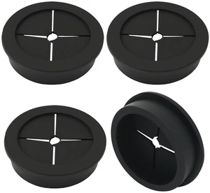 4 Pcs 1-3/4 Inch (45mm) Cable Grommet, Black | Flexible Rubber, Wire Hole Cover Pass Through, For Office Computer Desk, Cabinet & Furniture, Wire Organizer 4 Pcs 1-3/4 Inch (45mm) Cable Grommet, Black | Flexible Rubber, Wire Hole Cover Pass Through, For Office Computer Desk, Cabinet & Furniture, Wire Organizer