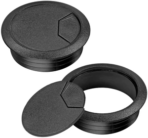 2" Spring Desk Grommet - Black - 2 Pcs | Plastic Cable Hole Cover, Computer Table Cord Wire Organizer Caps, Desktop Cord Management for Home Office TV Stands Tabletop 2" Spring Desk Grommet - Black - 2 Pcs | Plastic Cable Hole Cover, Computer Table Cord Wire Organizer Caps, Desktop Cord Management for Home Office TV Stands Tabletop