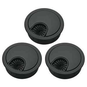 3 Pcs Satin Nickel Metal Cable Grommet, Zinc Alloy Desk Table Grommet Cable Cord Hole Cover for Home and Office, Fits 2inchs Hole 50MM Black 3 Pcs Satin Nickel Metal Cable Grommet, Zinc Alloy Desk Table Grommet Cable Cord Hole Cover for Home and Office, Fits 2inchs Hole 50MM Black