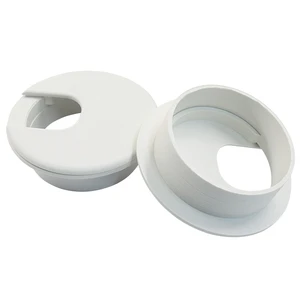 2 Pcs Desk Grommet, 2 Inch Cable Organizer, Snap-On Cover, White | Rotating Collar For 360-Degree Cord Access, Press-Fit No Tools, Flush Profile, Conceals Cables Reduces Clutter 2 Pcs Desk Grommet, 2 Inch Cable Organizer, Snap-On Cover, White | Rotating Collar For 360-Degree Cord Access, Press-Fit No Tools, Flush Profile, Conceals Cables Reduces Clutter