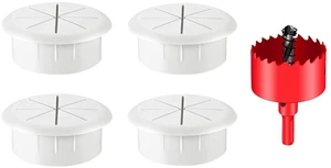 4Pcs Desk Grommet 2 Inch, Flexible Desk Hole Cover White, 1 Hole Saw | 50mm Cable Grommet Kit, Cable Pass Through, Keep Computer, TVs, Gaming Systems, Entertainment Consoles Cable Organized Tidy 4Pcs Desk Grommet 2 Inch, Flexible Desk Hole Cover White, 1 Hole Saw | 50mm Cable Grommet Kit, Cable Pass Through, Keep Computer, TVs, Gaming Systems, Entertainment Consoles Cable Organized Tidy