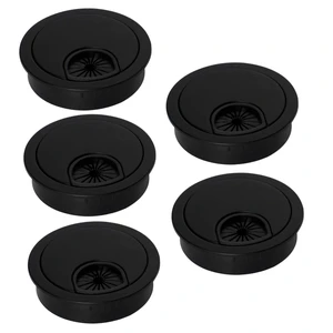 5 Pcs Plastic Desk Cable Grommet 2-1/2" Durable Desk Hole Cover for Wire Management, Desks Cord Grommet for Workstations, Tables, Countertops 60mm Hole Cover for Home & Office Use - (Z-Black) 5 Pcs Plastic Desk Cable Grommet 2-1/2" Durable Desk Hole Cover for Wire Management, Desks Cord Grommet for Workstations, Tables, Countertops 60mm Hole Cover for Home & Office Use - (Z-Black)