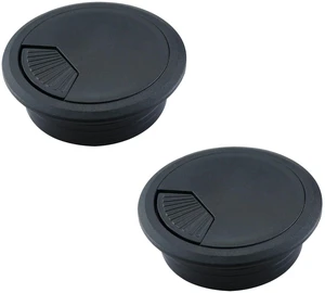 2 Pack 2 Inch Desk Grommet, Black Sturdy ABS Plastic Table Cable Hole Cover, Detachable Wire Cord Grommet for Home Office Desk Cable Management 2 Pack 2 Inch Desk Grommet, Black Sturdy ABS Plastic Table Cable Hole Cover, Detachable Wire Cord Grommet for Home Office Desk Cable Management
