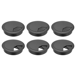 3.15 Inch/80mm Desk Grommet, 6Pcs Cable Grommet Wire Management Cable Hole Cover Cord Organizer for Office Home Table Countertop, Black 3.15 Inch/80mm Desk Grommet, 6Pcs Cable Grommet Wire Management Cable Hole Cover Cord Organizer for Office Home Table Countertop, Black