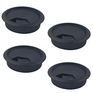 4PCS 2 Inch Desk Cable Grommet, Black Wire Management Hole Cover, Plastic Cord Organizer for Computer Desk, Office Table, TV Stand 4PCS 2 Inch Desk Cable Grommet, Black Wire Management Hole Cover, Plastic Cord Organizer for Computer Desk, Office Table, TV Stand