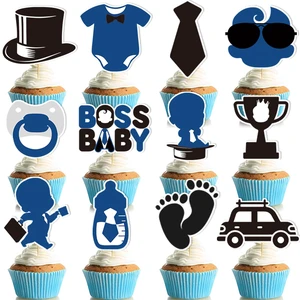 24pcs Baby Boy Cake Topper Baby Shower Cake Decorations Boss Party Decorations Boys Gender Reveal Party Decorations Birthday Party Supplies 24pcs Baby Boy Cake Topper Baby Shower Cake Decorations Boss Party Decorations Boys Gender Reveal Party Decorations Birthday Party Supplies