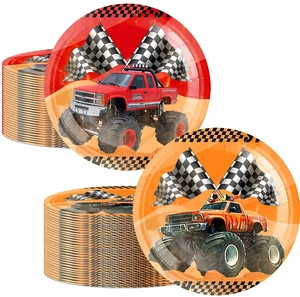 Monster Truck Party Decorations,60Pcs 7 Inch Monster Truck Plates,Machines Jam Party Tableware Set,Disposable Dessert Plates,for Boys 3rd,4th,5th Birthday Truck Themed Celebrations Decorations Monster Truck Party Decorations,60Pcs 7 Inch Monster Truck Plates,Machines Jam Party Tableware Set,Disposable Dessert Plates,for Boys 3rd,4th,5th Birthday Truck Themed Celebrations Decorations