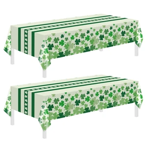 2 Pack St Patricks Day Tablecloth,St Patricks Day Decorations 54" x 108" Disposable Plastic Tablecloth,St. Patrick's Day Plastic Table Cover for Party Supplies,Indoor,Outside,Home,Dinner 2 Pack St Patricks Day Tablecloth,St Patricks Day Decorations 54" x 108" Disposable Plastic Tablecloth,St. Patrick's Day Plastic Table Cover for Party Supplies,Indoor,Outside,Home,Dinner