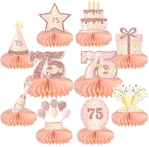 10PCS 75th Birthday Decorations Centerpieces for Table Decorations,Rose Gold Pink Happy 75th Birthday Honeycomb Table Topper Birthday Party Decoration for Women (Rose Gold & Pink, 75 Years) 10PCS 75th Birthday Decorations Centerpieces for Table Decorations,Rose Gold Pink Happy 75th Birthday Honeycomb Table Topper Birthday Party Decoration for Women (Rose Gold & Pink, 75 Years)