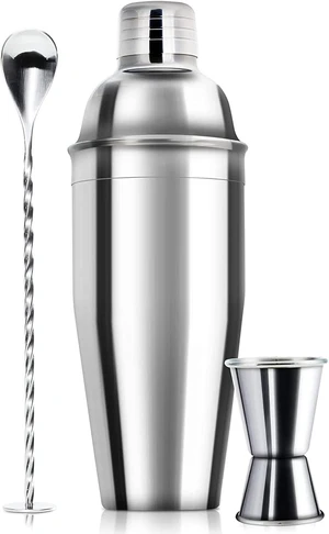 24oz Cocktail Shaker Bar Set-Professional Margarita Mixer Drink Shaker Professional Stainless Steel Bar Tools Built-in Bartender Strainer for Martini Kit 24oz Cocktail Shaker Bar Set-Professional Margarita Mixer Drink Shaker Professional Stainless Steel Bar Tools Built-in Bartender Strainer for Martini Kit
