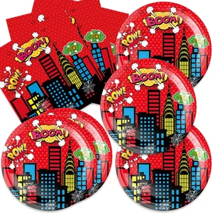 40Pack Super Theme Hero Birthday Party Supplies Plates and Napkins for 20 Guests Tableware Super Theme Hero Supplies for Kids Birthday Party Decorations 40Pack Super Theme Hero Birthday Party Supplies Plates and Napkins for 20 Guests Tableware Super Theme Hero Supplies for Kids Birthday Party Decorations