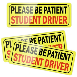 Please Be Patient Student Driver, Student Driver Magnet for Car, New Driver Magnet for Car, Reusable Movable Reflective Safety Warning Bumper Magnets Please Be Patient Student Driver, Student Driver Magnet for Car, New Driver Magnet for Car, Reusable Movable Reflective Safety Warning Bumper Magnets