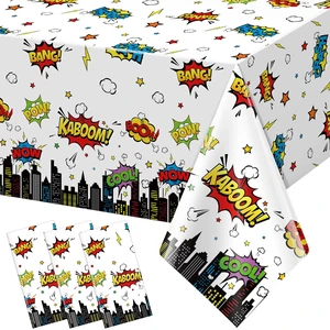 3Pcs Hero Themed Birthday Party Tablecloths Decorations,White Cityscape Super Bang Plastic Table Cover Disposable Rectangle Table Cloth for Baby Shower Kids Boys Birthday Party Supplies,54x108 Inch 3Pcs Hero Themed Birthday Party Tablecloths Decorations,White Cityscape Super Bang Plastic Table Cover Disposable Rectangle Table Cloth for Baby Shower Kids Boys Birthday Party Supplies,54x108 Inch