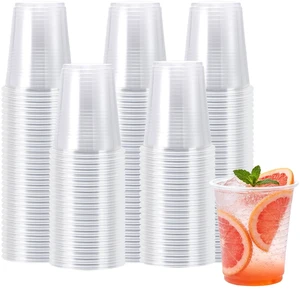 100 Pack 5 oz Plastic Cups, Small Disposable Party Cups | Disposable Small Clear Cups, Plastic Cold Drinking Cup for Bathroom, Party, Whisky, Tasting, PicnicEvent 100 Pack 5 oz Plastic Cups, Small Disposable Party Cups | Disposable Small Clear Cups, Plastic Cold Drinking Cup for Bathroom, Party, Whisky, Tasting, PicnicEvent