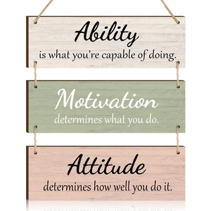 Office Wall Signs Inspirational Wooden Hanging Decor,Elegant Color | Rustic Motivational Plaques with Ability Attitude Quotes, for Teacher, Coworker Gift, Office, Classroom, School Home Decor Office Wall Signs Inspirational Wooden Hanging Decor,Elegant Color | Rustic Motivational Plaques with Ability Attitude Quotes, for Teacher, Coworker Gift, Office, Classroom, School Home Decor