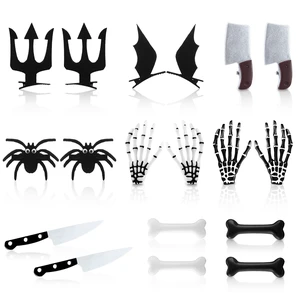 18 Pcs Halloween Hair Clips Spooky Gothic Hair Accessories for Women | Skeleton Hand Hairpins, Bone Knife Bat Wing Spider Barrettes Alligator Emo Hair Clips for Punk Cosplay Halloween Accessories 18 Pcs Halloween Hair Clips Spooky Gothic Hair Accessories for Women | Skeleton Hand Hairpins, Bone Knife Bat Wing Spider Barrettes Alligator Emo Hair Clips for Punk Cosplay Halloween Accessories