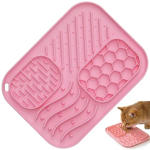 Lick Mat for Cat & Puppy, Premium Silicone SlowFeeder Bowl, BPAFree, FoodGrade, SuctionCup Design for Dry & Wet Food Anxiety & Boredom Relief, Dishwasher & Freezer Safe, Pink Lick Mat for Cat & Puppy, Premium Silicone SlowFeeder Bowl, BPAFree, FoodGrade, SuctionCup Design for Dry & Wet Food Anxiety & Boredom Relief, Dishwasher & Freezer Safe, Pink