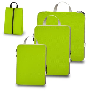 4 Set Compression Packing Cubes for Travel Expandable Packing Organizer Bag | Water-Resistant Suitcase Bags with Shoe Bag, Ultralight Storage Travel Bags for Carry-on Luggage, M L XL Sizes, Green 4 Set Compression Packing Cubes for Travel Expandable Packing Organizer Bag | Water-Resistant Suitcase Bags with Shoe Bag, Ultralight Storage Travel Bags for Carry-on Luggage, M L XL Sizes, Green