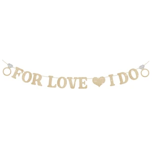 Wedding Decorations for Reception, Pre-Strung Bridal Shower Banner | Glitter For Love I Do Engagement Banner, Bride To Be Sign for Backdrop Ceremony Reception Bridal Shower Decorations Wedding Decorations for Reception, Pre-Strung Bridal Shower Banner | Glitter For Love I Do Engagement Banner, Bride To Be Sign for Backdrop Ceremony Reception Bridal Shower Decorations