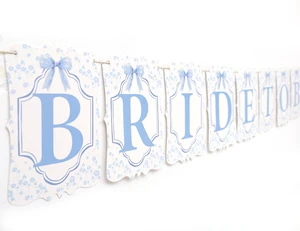 Blue Toile And Bow Bride To Be Banner,Bridal Shower Decor,Future Mrs Bride | Wedding, Bachelorette, Engagement Party Decor Blue Toile And Bow Bride To Be Banner,Bridal Shower Decor,Future Mrs Bride | Wedding, Bachelorette, Engagement Party Decor