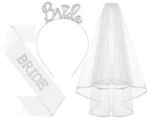 3Pcs Bride to Be Headband with Sash and Veil for Bachelorette Party | Bride Decorations, Bridal Shower Favors, Wedding Accessories for Gift 3Pcs Bride to Be Headband with Sash and Veil for Bachelorette Party | Bride Decorations, Bridal Shower Favors, Wedding Accessories for Gift