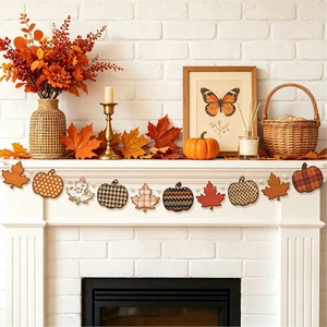 6.56 Ft Fall Garland with Wooden Beads Rustic Farmhouse Pumpkin Garland Autumn Hanging Banner Fall Decorations for Home Fall Party Harvest Mantel Wall 6.56 Ft Fall Garland with Wooden Beads Rustic Farmhouse Pumpkin Garland Autumn Hanging Banner Fall Decorations for Home Fall Party Harvest Mantel Wall