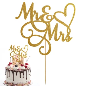 Mr & Mrs Cake Topper Bride and Groom Sign Toppers Gold Glitter Love Cake Decorations for Wedding Engaged Anniversary Letter Cupcake Topper Theme Party Supplies Mr & Mrs Cake Topper Bride and Groom Sign Toppers Gold Glitter Love Cake Decorations for Wedding Engaged Anniversary Letter Cupcake Topper Theme Party Supplies