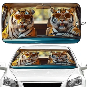 Tiger Car Windshield Sun Shade Foldable Sunshade Front Window Cover Sun Visor Protector Accessories (59x27.5 inches) Tiger Car Windshield Sun Shade Foldable Sunshade Front Window Cover Sun Visor Protector Accessories (59x27.5 inches)