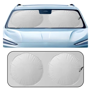 Car Windshield Sun Shade (65×36 inch) | Foldable Car Front Window Heat Blocking Sun Shield, Universal Reflective Auto Interior Protective Cover for Car, SUV, Truck Car Windshield Sun Shade (65×36 inch) | Foldable Car Front Window Heat Blocking Sun Shield, Universal Reflective Auto Interior Protective Cover for Car, SUV, Truck