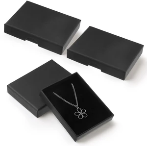 3 Pack Square Jewelry Boxes, Black Lids Necklace Box for Jewelry Gift | Bracelet Earring Necklace Gift Box for Small Pendant Storage Case 3 Pack Square Jewelry Boxes, Black Lids Necklace Box for Jewelry Gift | Bracelet Earring Necklace Gift Box for Small Pendant Storage Case
