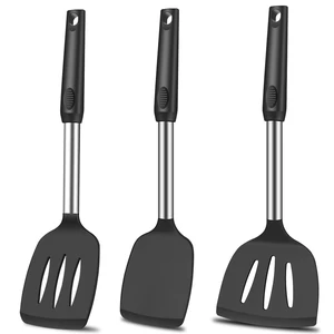 Spatula Set Silicone Heat Resistant for Nonstick Cookware Rubber Silicone Spatula Turner Fish, Large Nonstick Plastic Egg Wok Spatula for kitchen use Cooking Utensils Set Spatula Set Silicone Heat Resistant for Nonstick Cookware Rubber Silicone Spatula Turner Fish, Large Nonstick Plastic Egg Wok Spatula for kitchen use Cooking Utensils Set