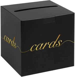 Black Card Box Gold Foil Wedding Favors Gift Card Boxes Post Box Receiving Money Box Holder for Wedding Reception, Baby Showers, Anniversary, Birthday Party, Retirement, Graduation Envelope Holder Black Card Box Gold Foil Wedding Favors Gift Card Boxes Post Box Receiving Money Box Holder for Wedding Reception, Baby Showers, Anniversary, Birthday Party, Retirement, Graduation Envelope Holder