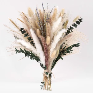 Dried Pampas Grass Bouquet -92 Pcs 11-13inch 9 Styles Boho Decor | Pampas Grass Decor with Bunny Tails,Eucalyptus & Lavender for Vase Filler, Wedding Centerpiece,Farmhouse and Rustic Decor Dried Pampas Grass Bouquet -92 Pcs 11-13inch 9 Styles Boho Decor | Pampas Grass Decor with Bunny Tails,Eucalyptus & Lavender for Vase Filler, Wedding Centerpiece,Farmhouse and Rustic Decor