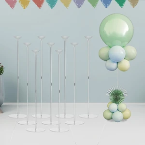 Hanna Roberts Clear Acrylic Balloon Stands for Centerpieces, 25.6 inch 10 Pack Balloon Centerpiece Stand for Tables, Balloon Holder For Wedding Birthday Party Decorations (Balloons Not Included) Hanna Roberts Clear Acrylic Balloon Stands for Centerpieces, 25.6 inch 10 Pack Balloon Centerpiece Stand for Tables, Balloon Holder For Wedding Birthday Party Decorations (Balloons Not Included)