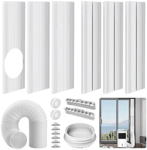 fepoch Portable Air Conditioner Sliding Door Vent Kit - Adjustable Length up to 90 Inches, Universal Balcony Seal Plate Set for 5.1" & 5.9" Diameter AC Exhaust Hose fepoch Portable Air Conditioner Sliding Door Vent Kit - Adjustable Length up to 90 Inches, Universal Balcony Seal Plate Set for 5.1" & 5.9" Diameter AC Exhaust Hose