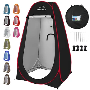 Your Choice Pop-Up Shower Tent, 47.2W x74.8 H Changing Tent - Black | Waterproof Silver Coating Portable Shelter with Carry Bag for Camping, Beach, RV, Hiking, Fishing Your Choice Pop-Up Shower Tent, 47.2W x74.8 H Changing Tent - Black | Waterproof Silver Coating Portable Shelter with Carry Bag for Camping, Beach, RV, Hiking, Fishing